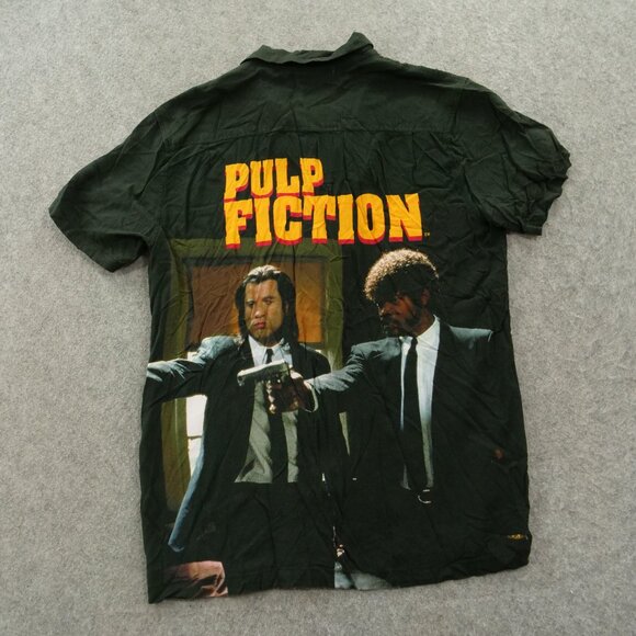 Pulp Fiction Ripple Junction Shirt Mens Small Black Graphic Print Button Up - Picture 14 of 15